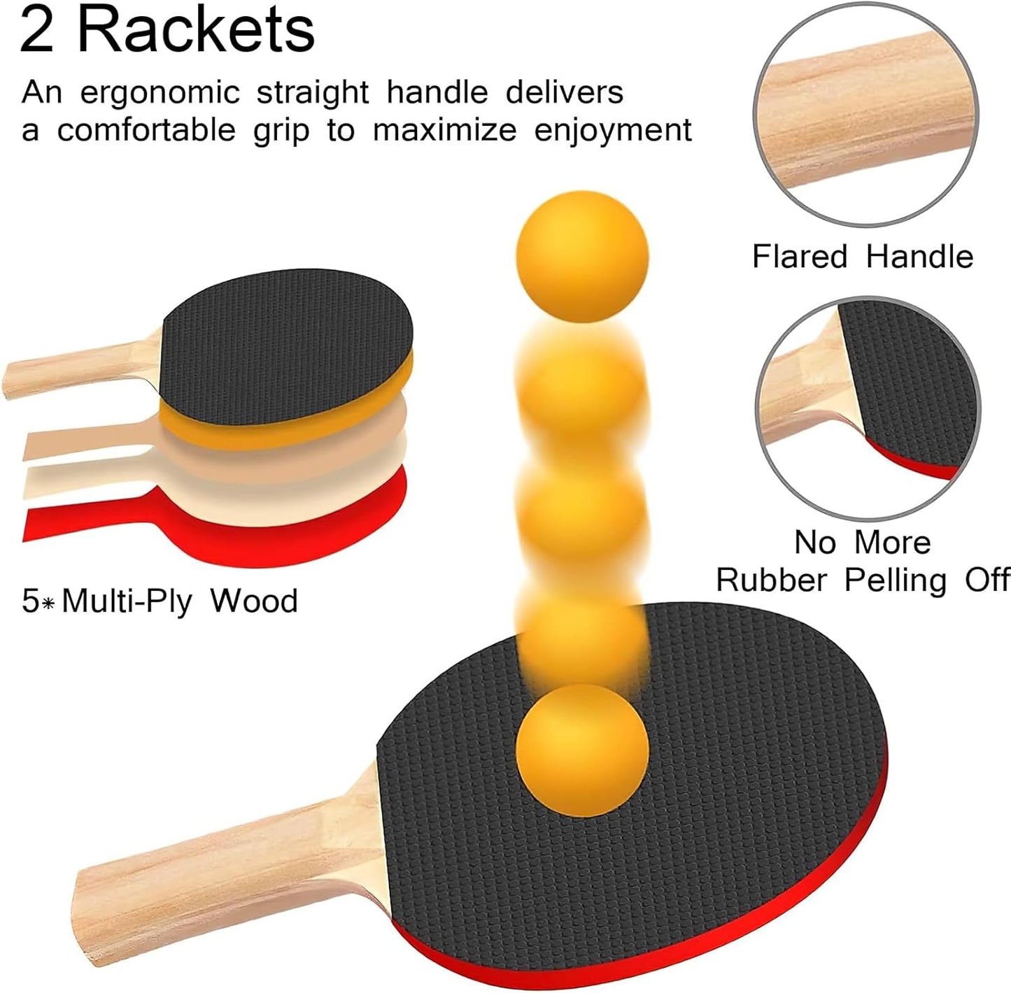 Portable Table Tennis Set with Retractable Net, Paddles, Balls, and Carry Bag for Indoor and Outdoor Use